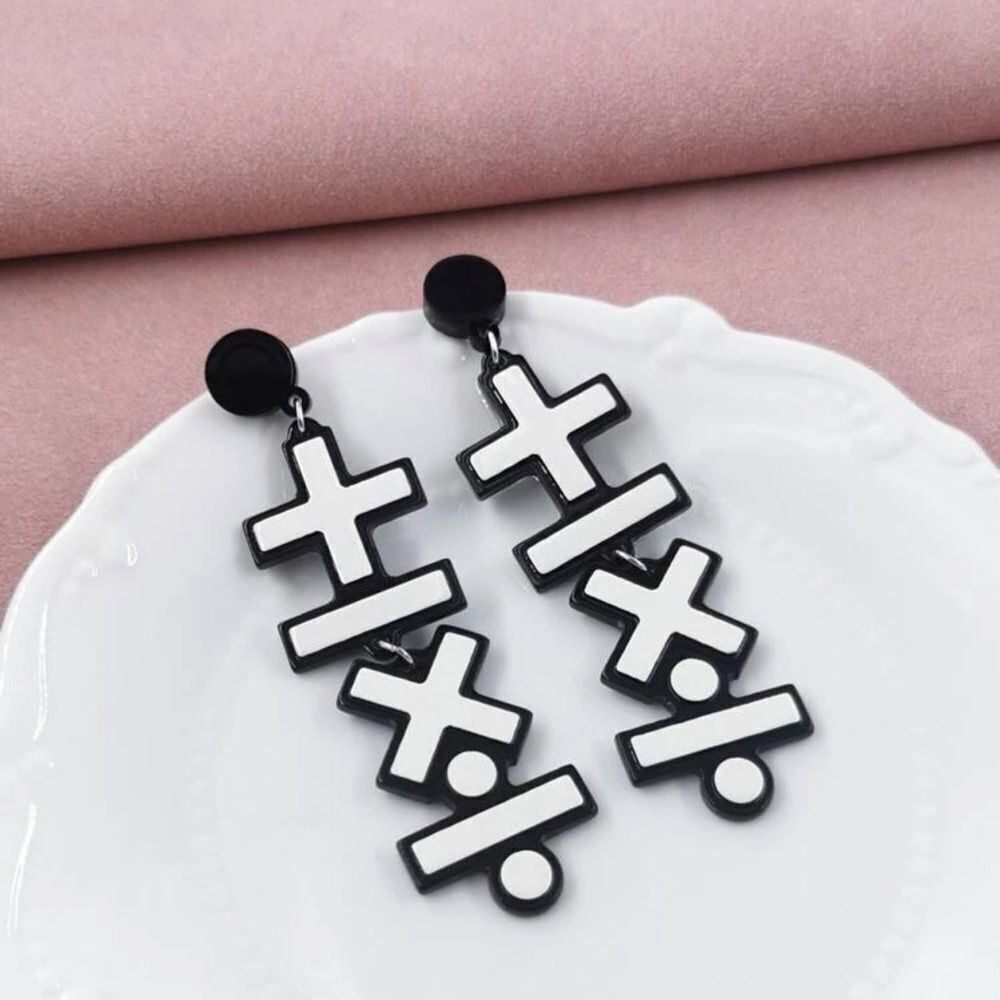 Boutique - Math symbol drop earrings